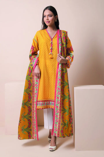 M22104 Yellow Khaadi Online Spring Summer 2022